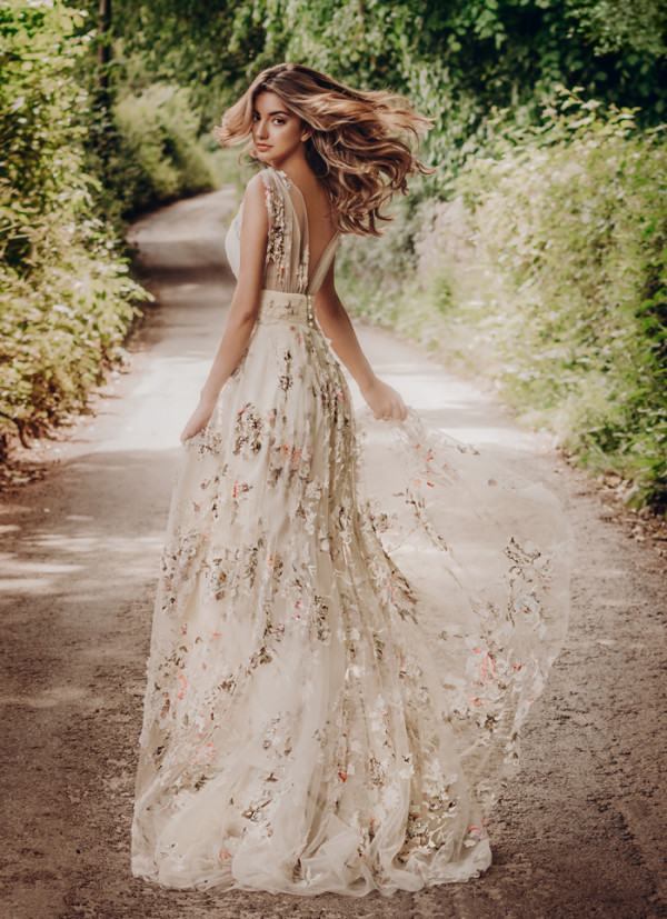 Alexa floral wedding dress