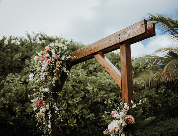 floral outdoor wedding backdrop