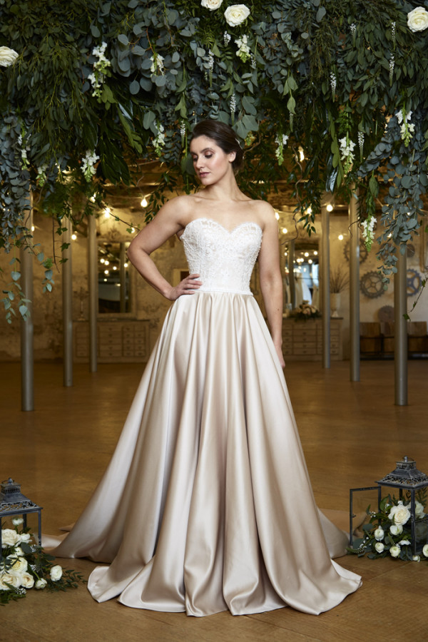 Renata champagne bridal gown