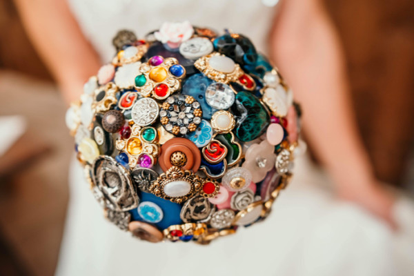Button bridal bouquet