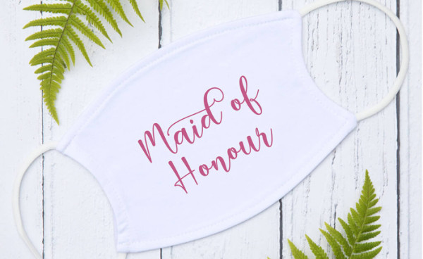 Maid of Honour face mask by Slice of Pie Designs