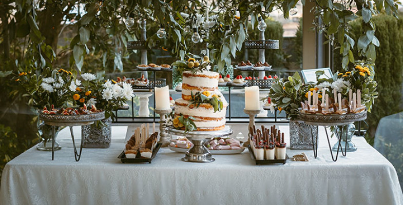 Wedding catering dessert table