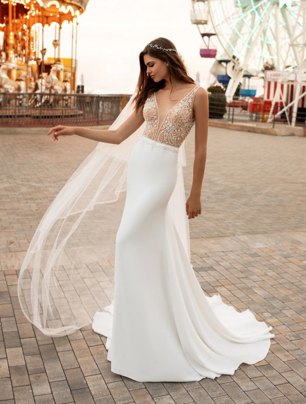 Embellished wedding dress by White One